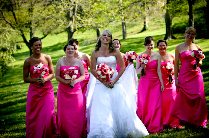 Brautjungfern in Pink