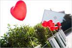 Um das ganze Elternhaus herum wurden Helium-Luftballon´s befestigt, damit auch jeder sieht... hier findet heute eine Hochzeit statt =)