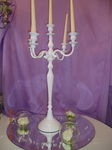 Dekoration - Kerzenständer 60cm in weiß ohne  - 2
